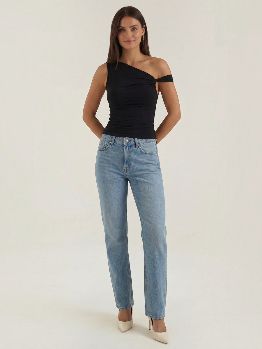 Celia One Shoulder Twist Top