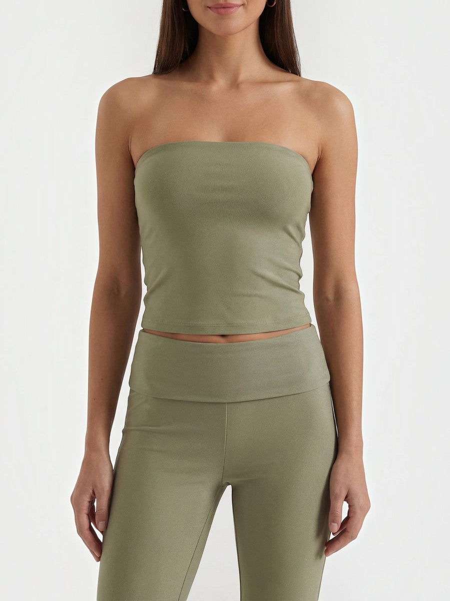 Amelie Bandeau Top and Flare Pants Set