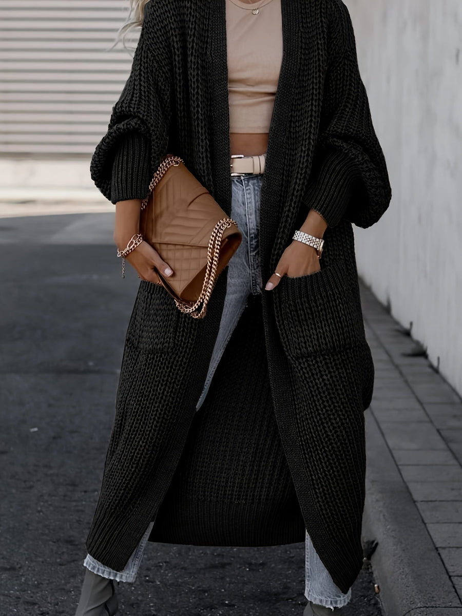Rosalind Long Knit Cardigan with Pockets