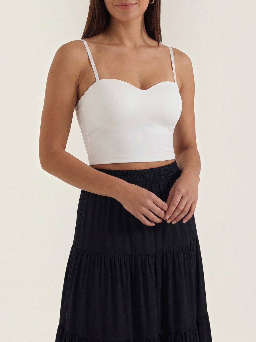 Guinevere Sweetheart Neck Crop Top