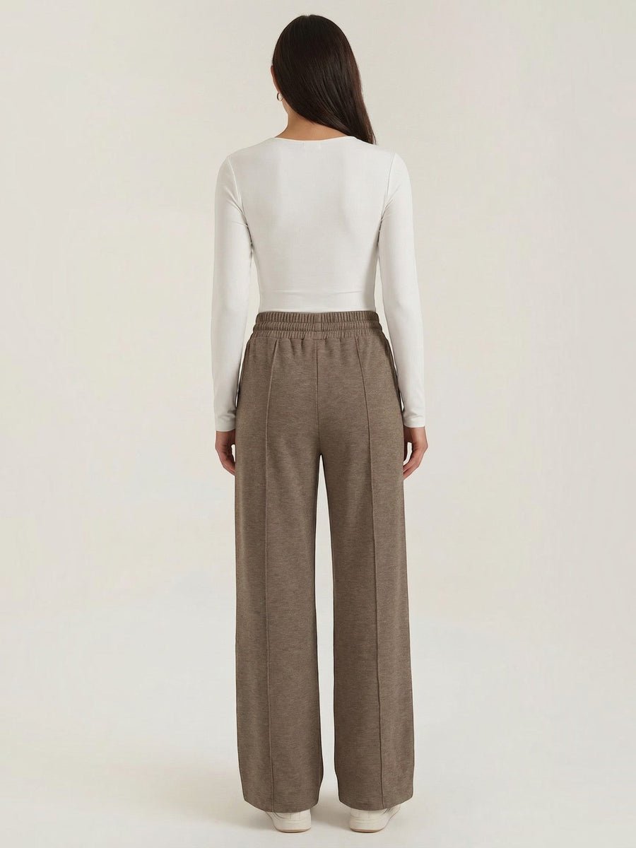 Ellie Wide Leg Elastic Waist Joggers