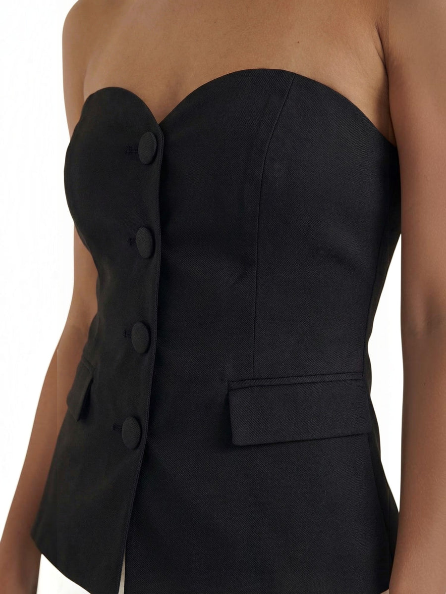 Fiona Off Shoulder Button Front Top