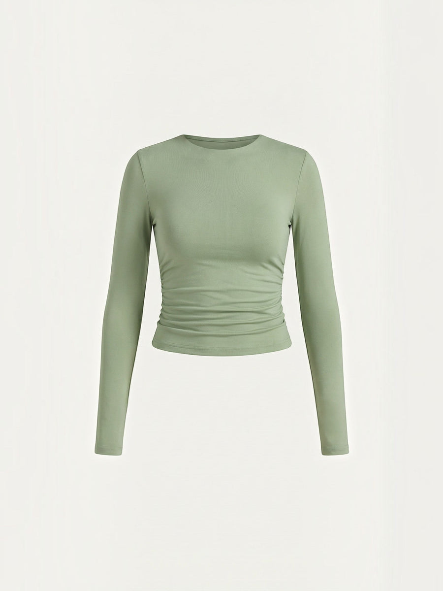 Karen Long Sleeve Cropped Top