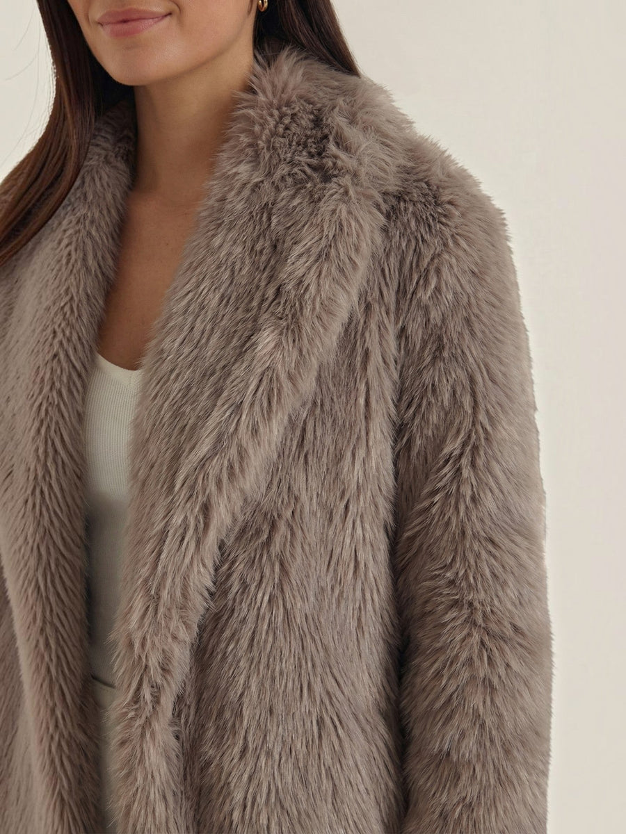 Narcissa Long Faux Fur Coat