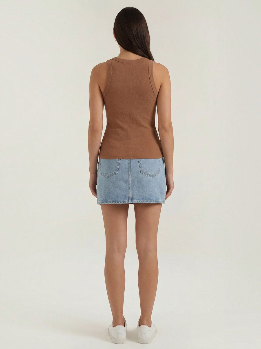 Evangeline Ribbed Racerback Tank Top