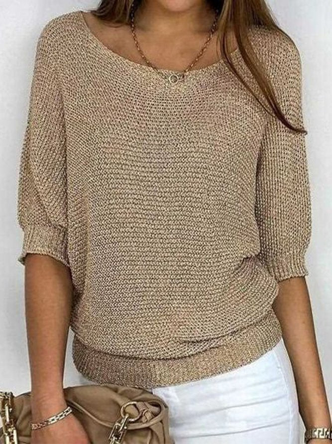 Mabel Oversized Three Quarter Sleeve Sweater