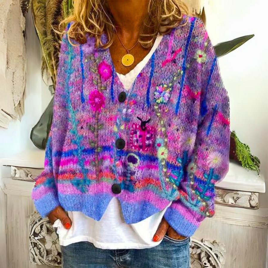 Odalys Printed Lightweight Cardigan