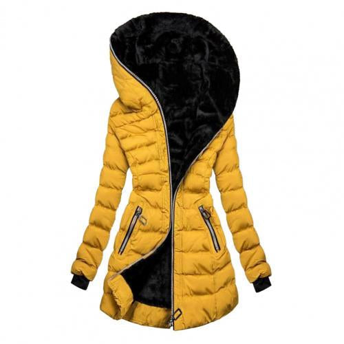 Venna Fleece Lined Quilted Hooded Jacket
