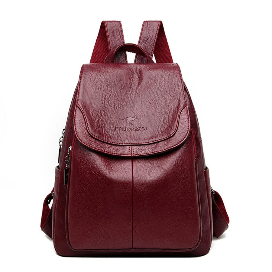 Salome Leather Flap Backpack