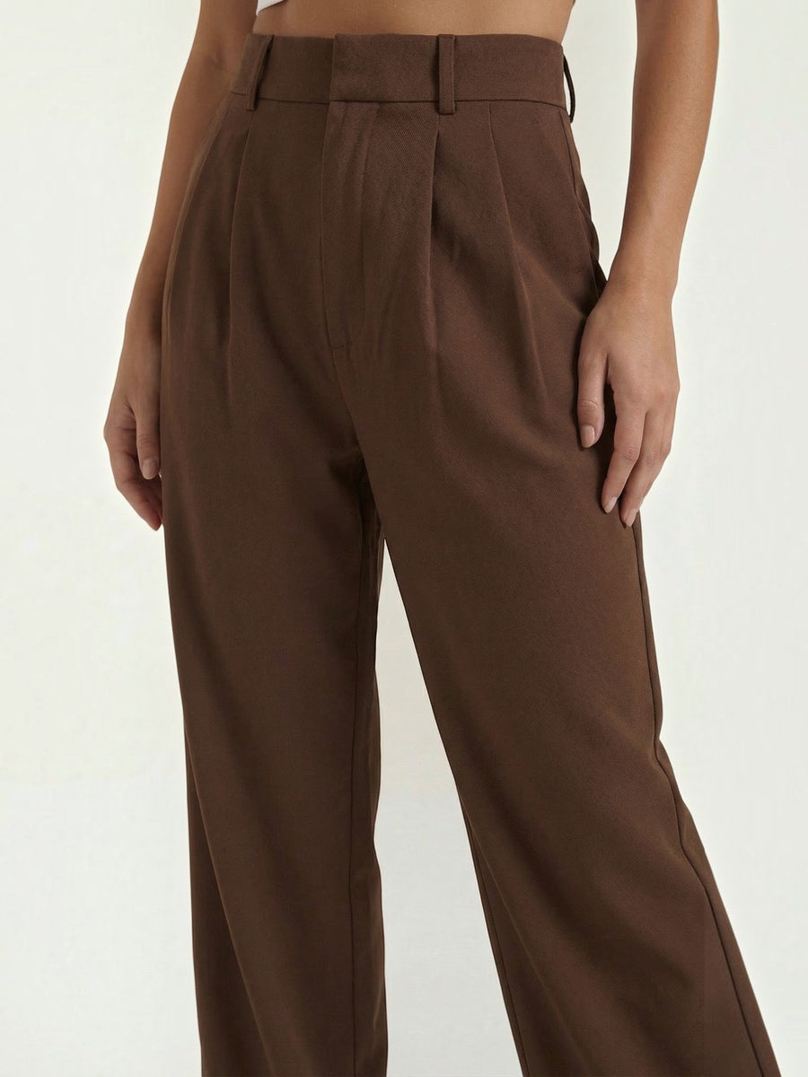 Emma Pleated High Waisted Wide Leg Pants