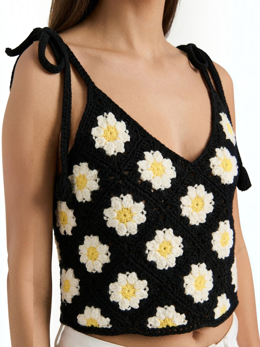 Gretchen Floral Crochet Cami Top