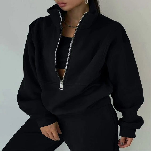 Solange Oversized Half Zip Tracksuit Set