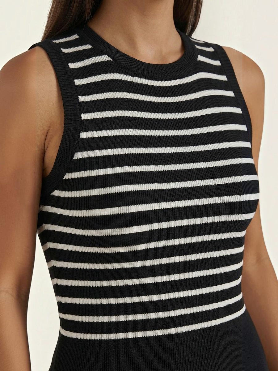 Heloise Striped Knit Crop Top