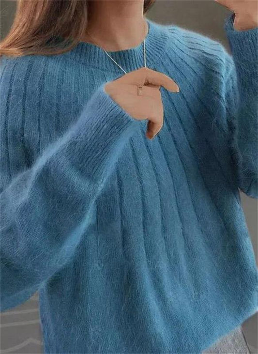 Ombeline Fluffy Knit Sweater