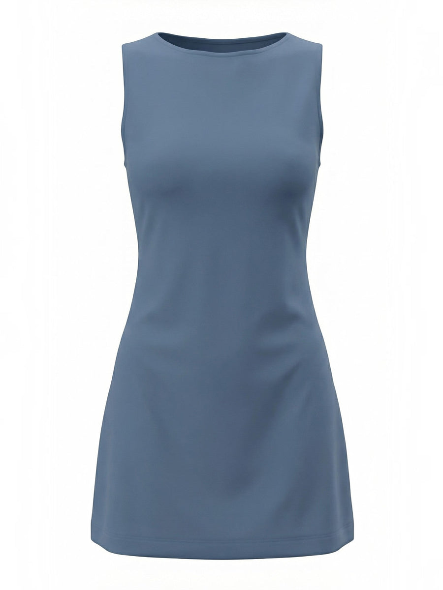 Donna Round Neck Bodycon Mini Dress
