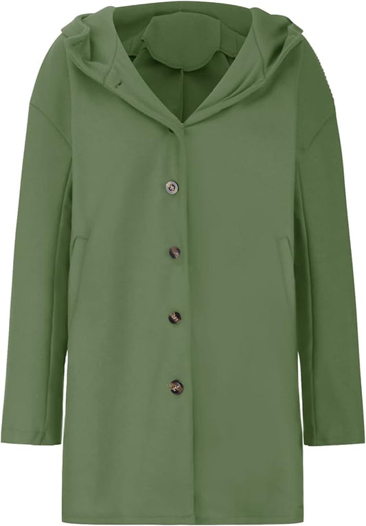 Cosima Hooded Button Front Coat
