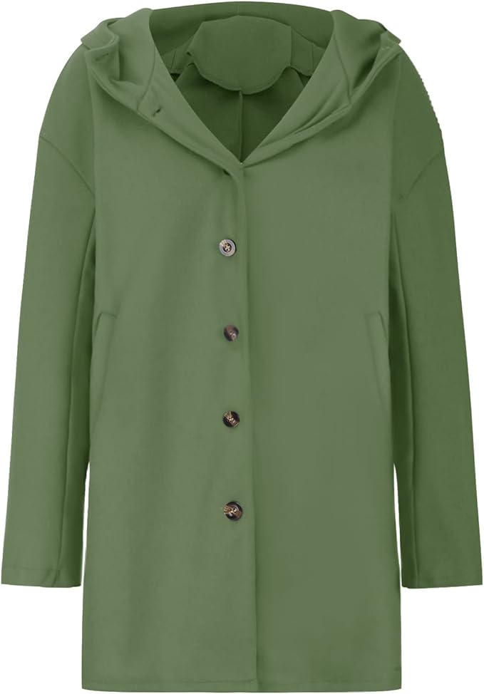 Cosima Hooded Button Front Coat