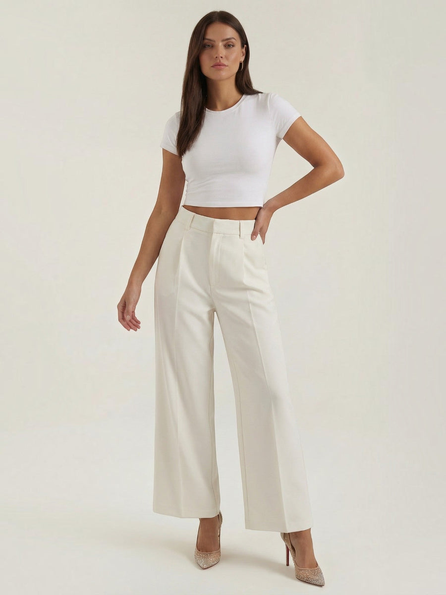 Emma Pleated High Waisted Wide Leg Pants