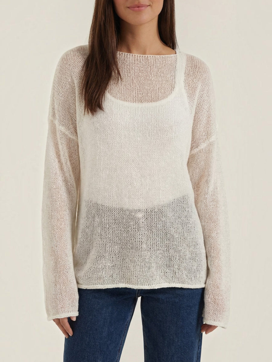Pam Mohair Blend Open Knit Oversized Sweater