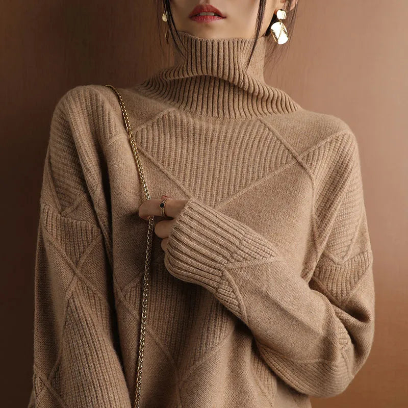 Feodora Soft Relaxed Turtleneck Sweater