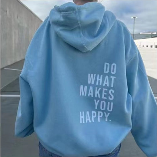 Nadja Back Print Slogan Hoodie