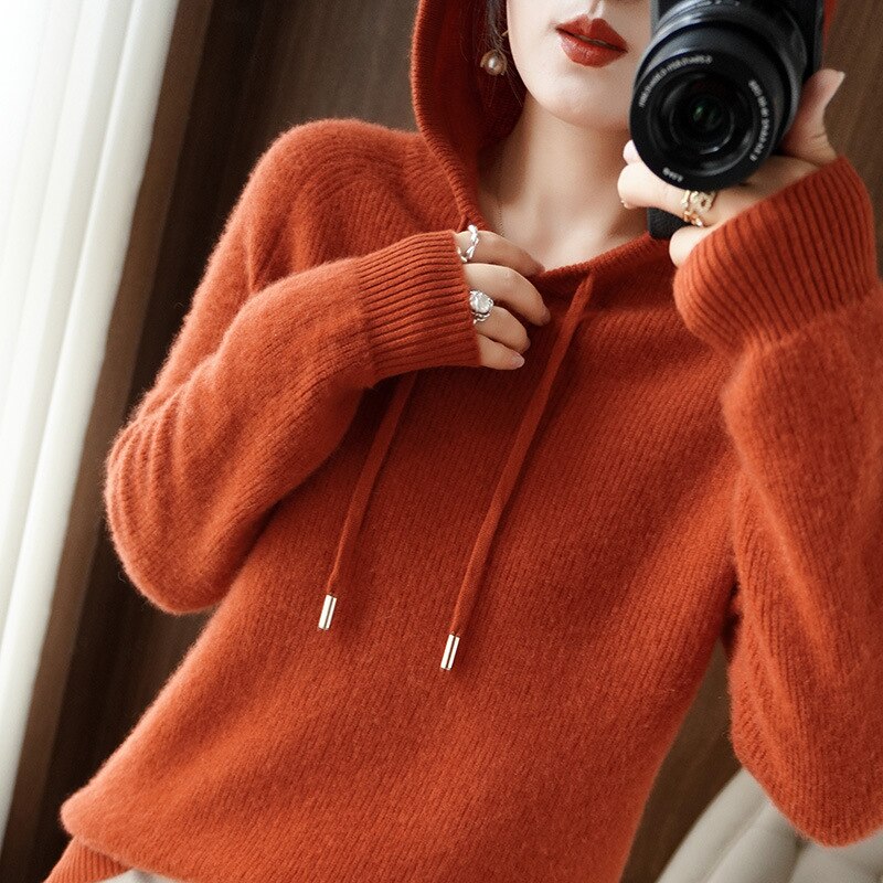 Adela Soft Knit Hooded Sweater