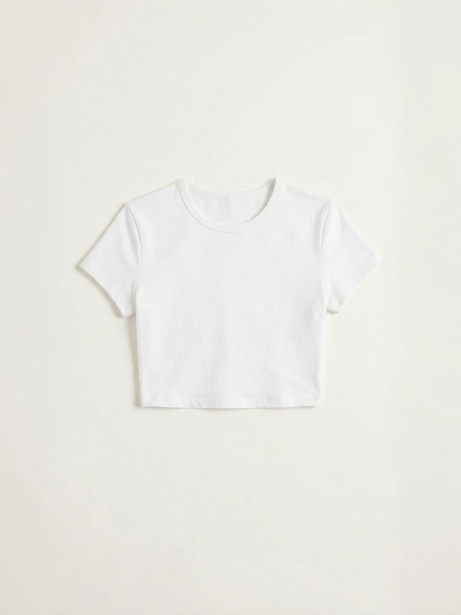 Calypso Round Neck Fitted Crop Top
