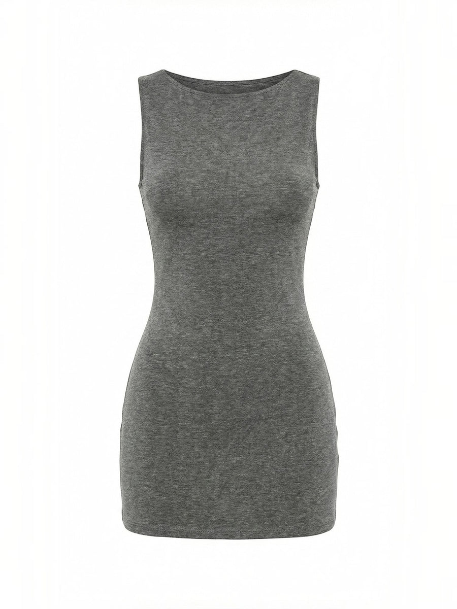 Donna Round Neck Bodycon Mini Dress