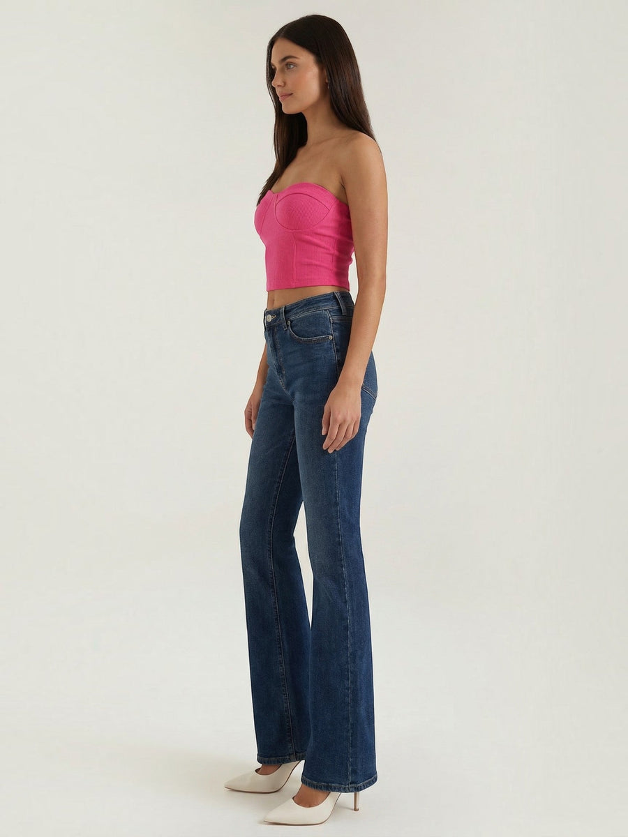 Hermione Strapless Corset Style Knit Top