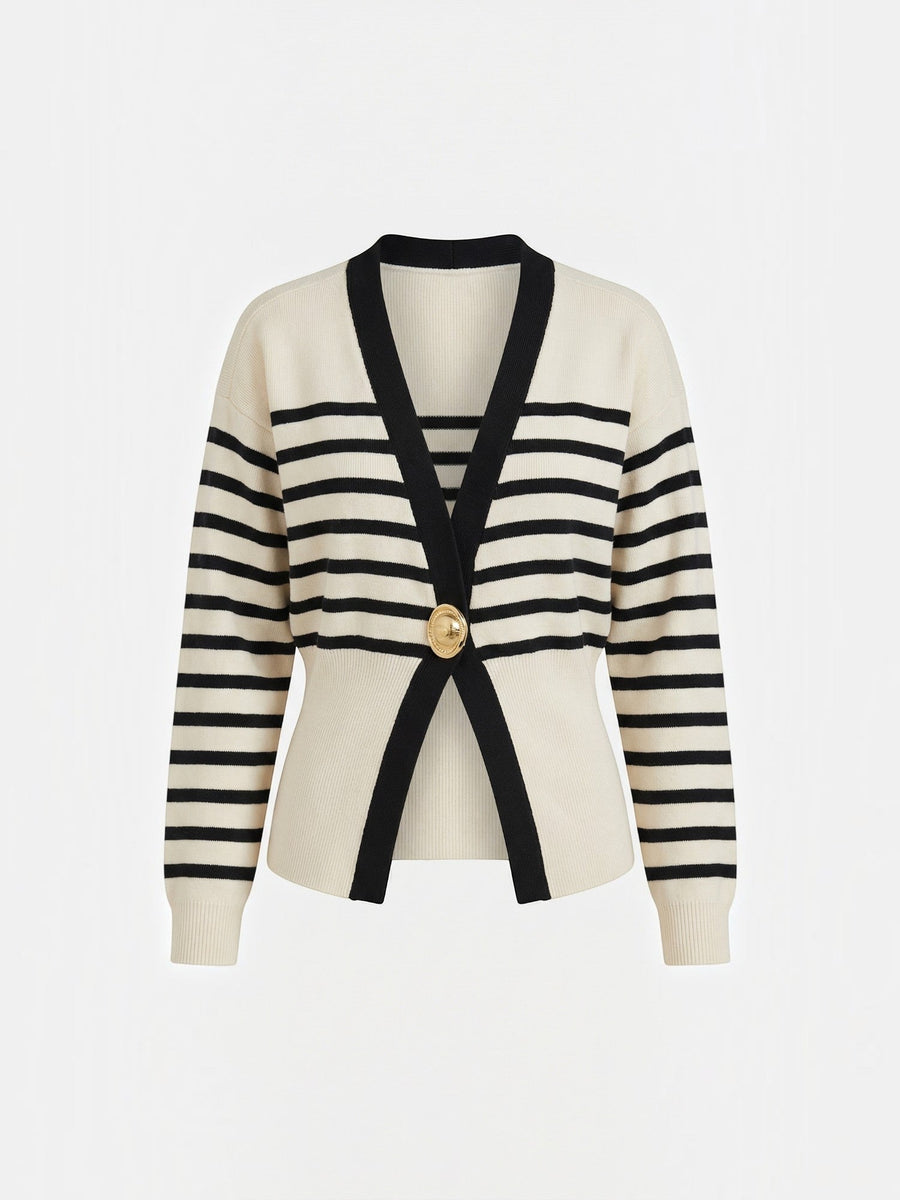 Christine Single Button Deep V Cardigan
