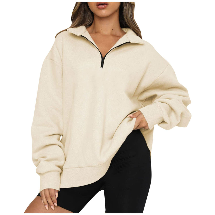 Tatum Half Zip Collared Sweatshirt