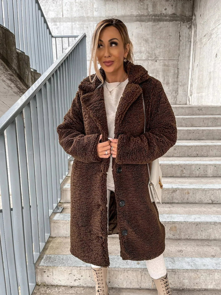 Maria Long Sherpa Trench Coat