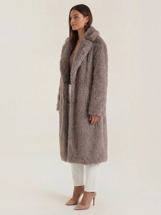 Narcissa Long Faux Fur Coat