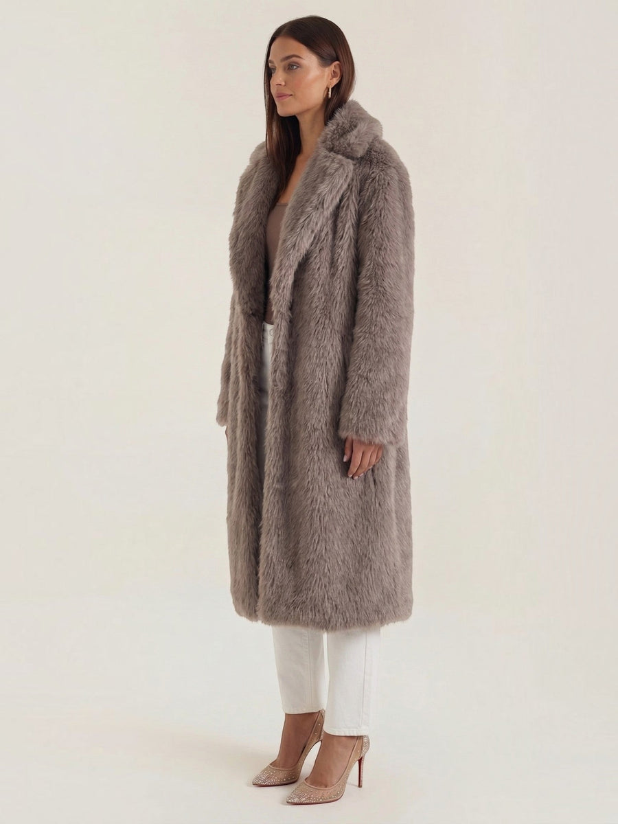 Narcissa Long Faux Fur Coat