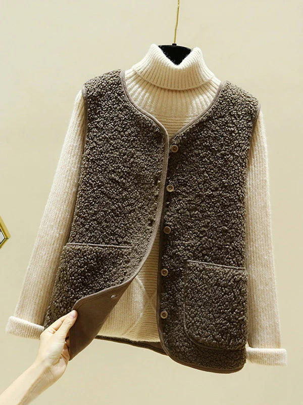 Tova Warm Sleeveless Cardigan Vest