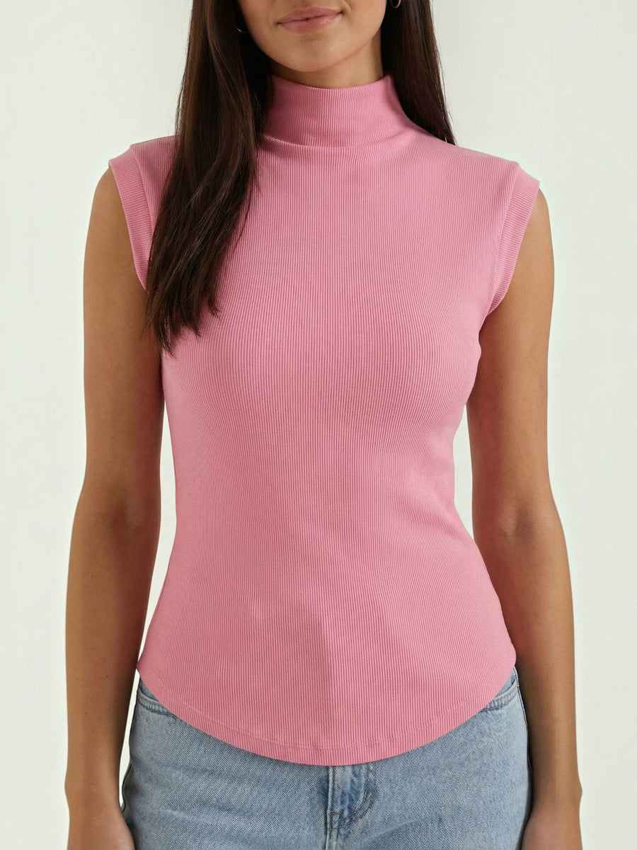Cassandra Ribbed Turtleneck Top