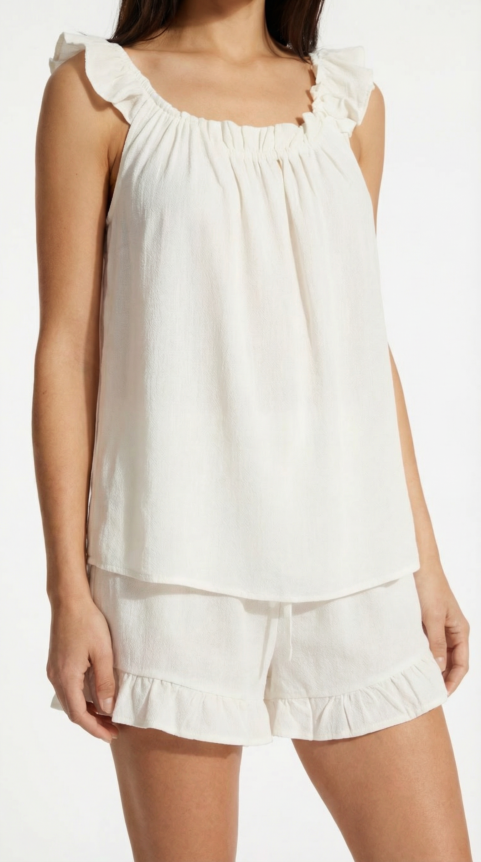 Helen Ruffled Cotton Set