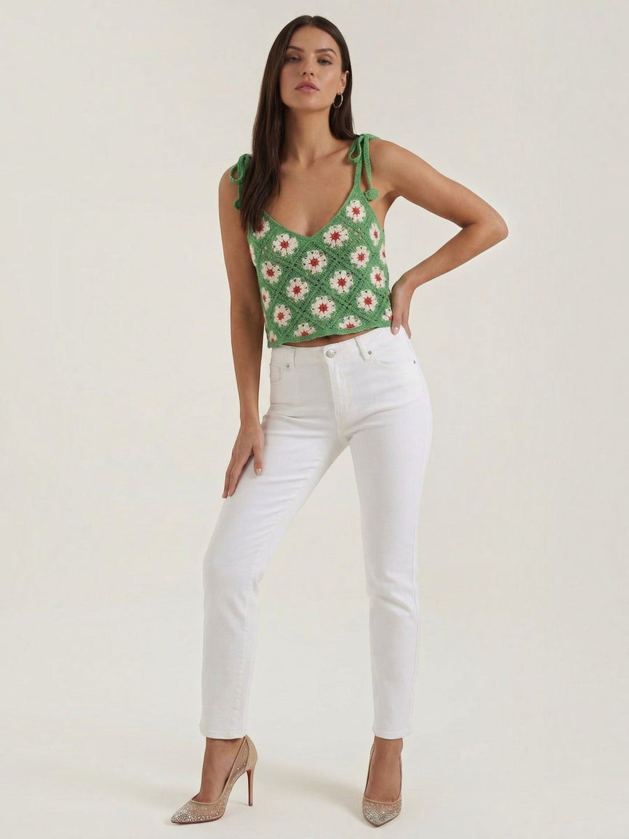 Gretchen Floral Crochet Cami Top