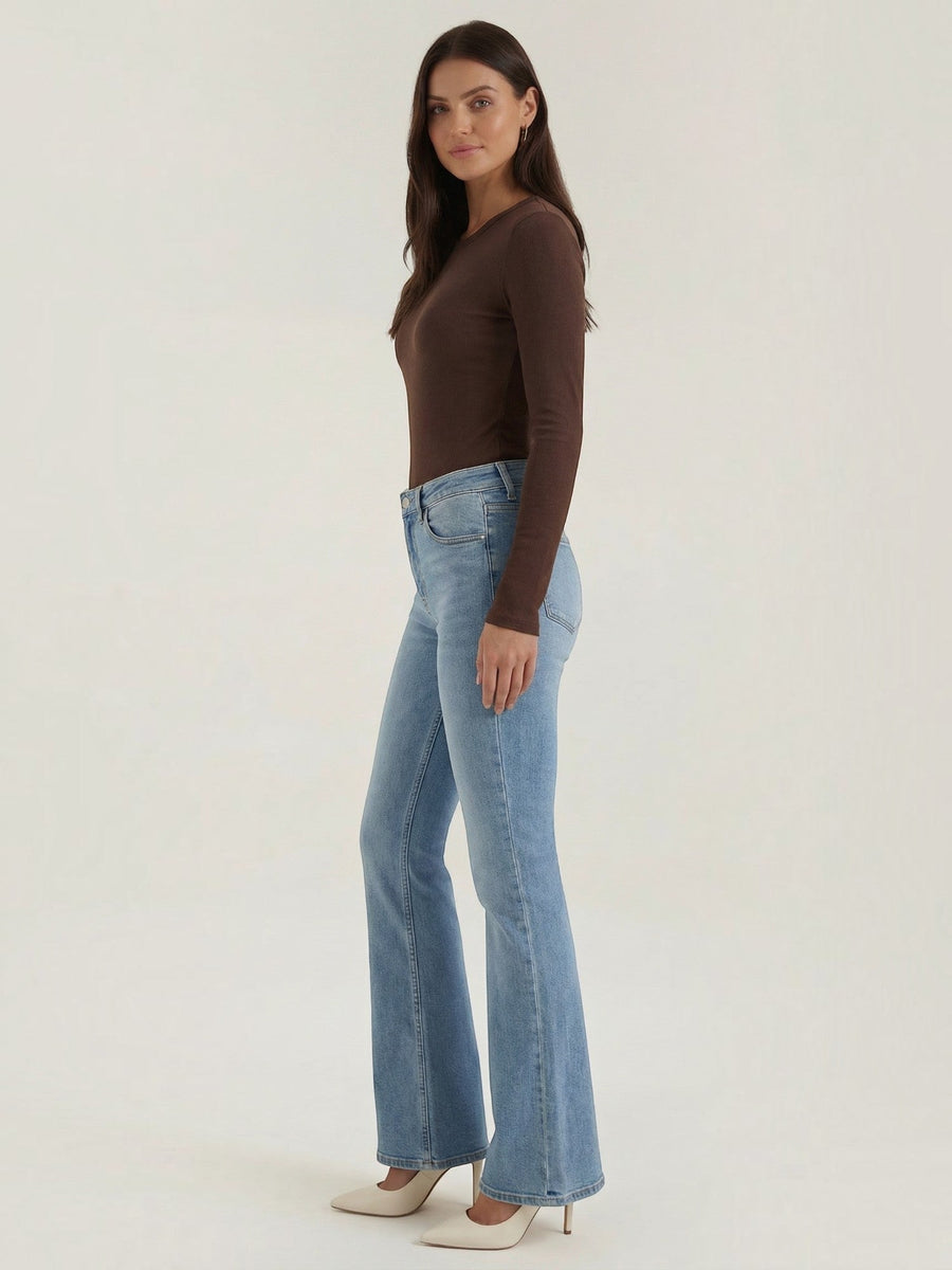 Freya Ribbed Round Neck Long Sleeve Top