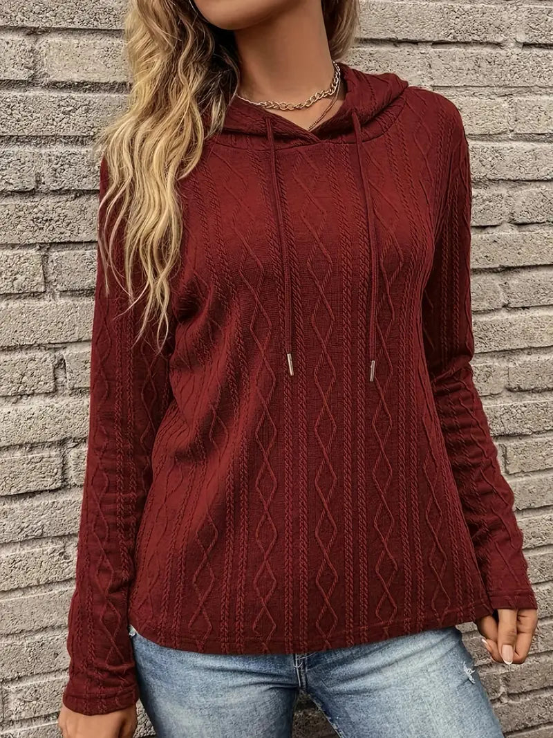 Juno Cable Knit Hooded Sweater