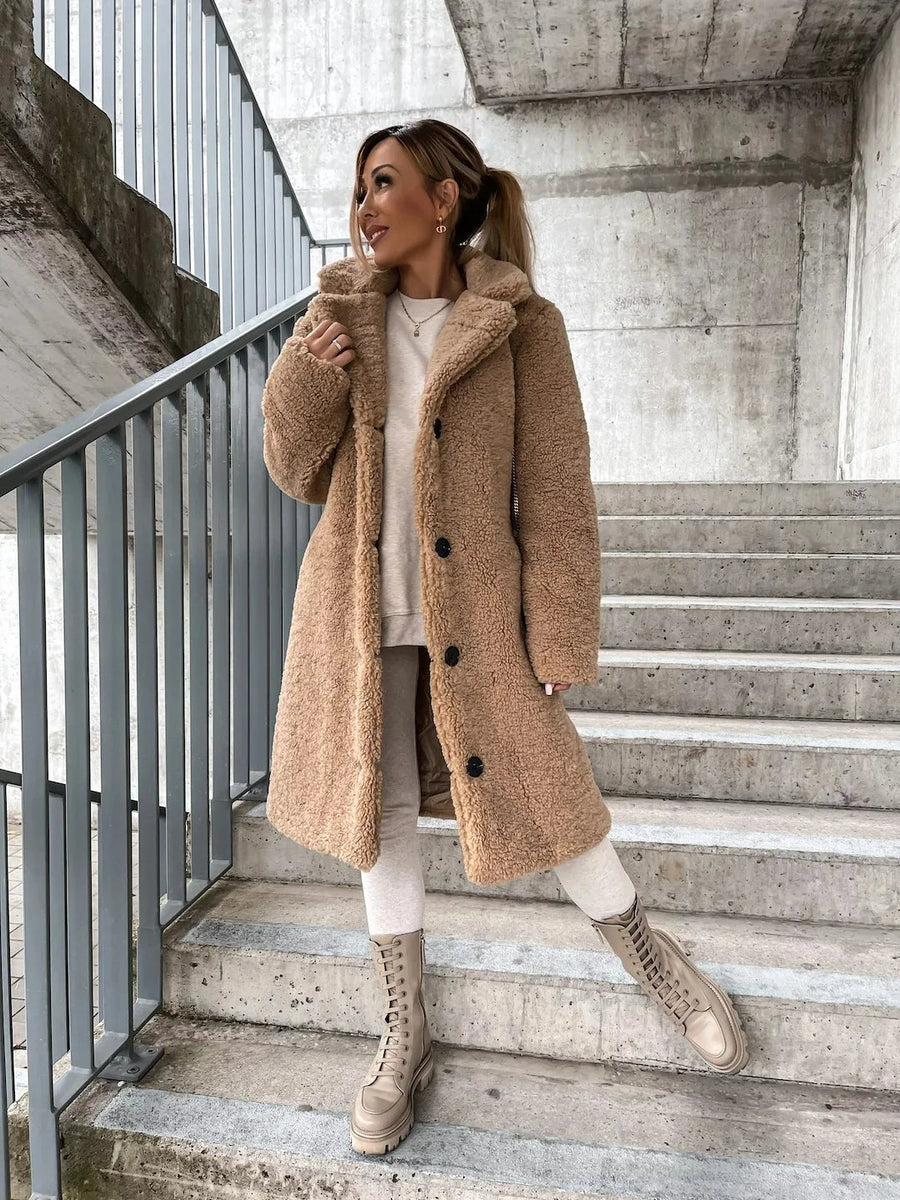 Maria Long Sherpa Trench Coat