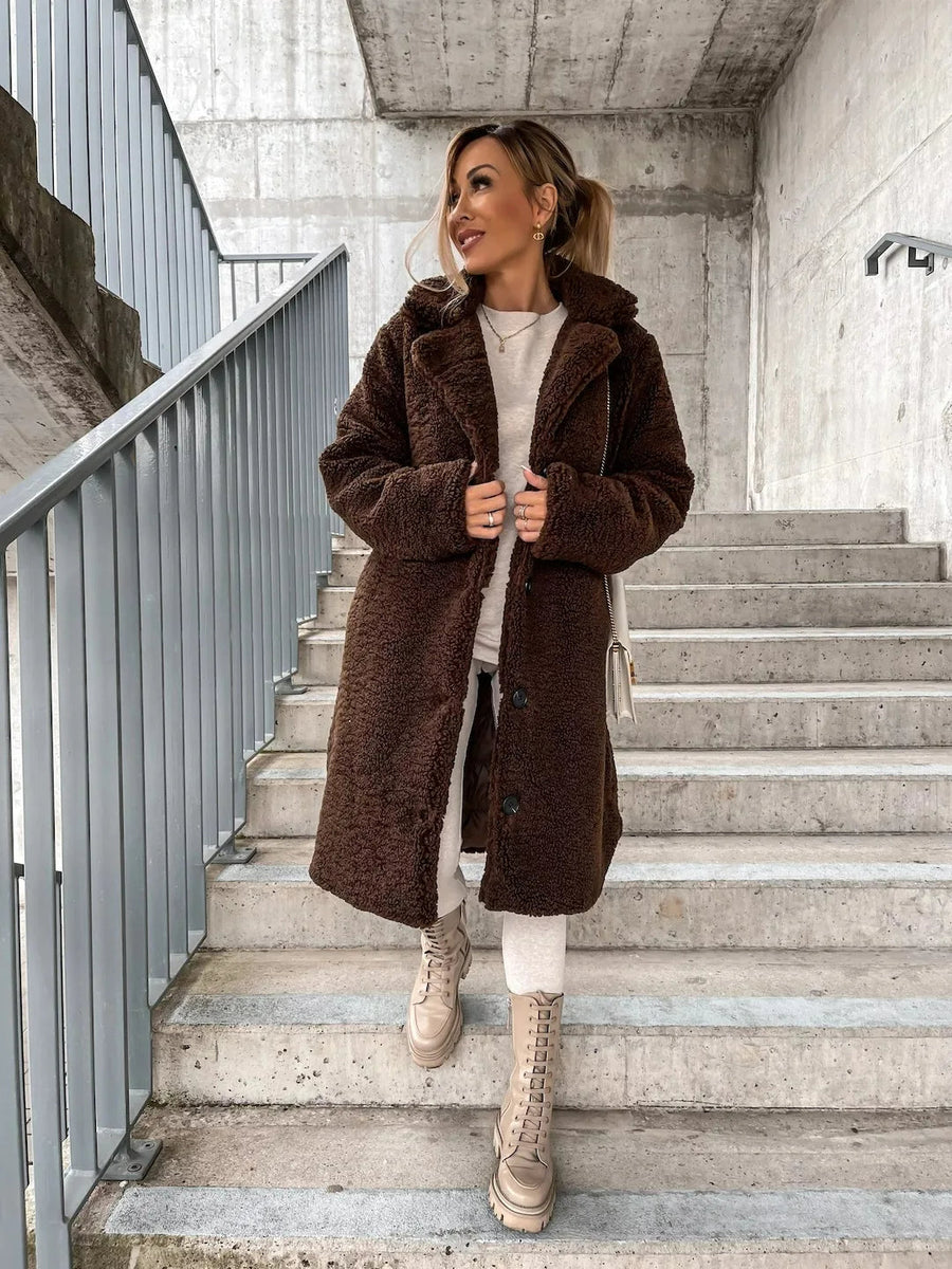 Maria Long Sherpa Trench Coat