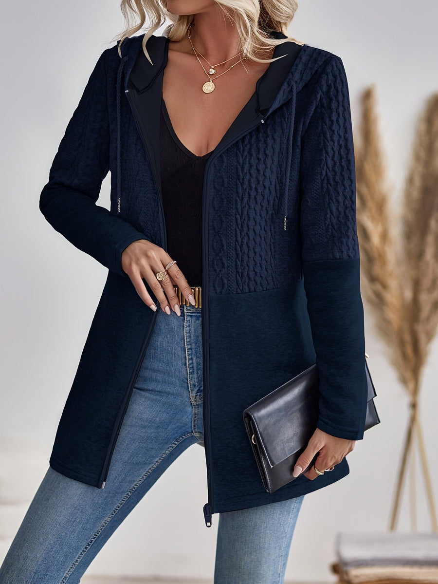Maelle Knit Zip Up Hoodie