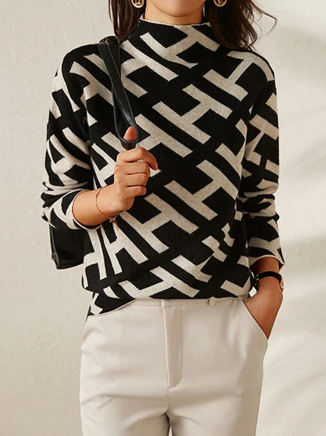 Elske Geometric Pattern Sweater
