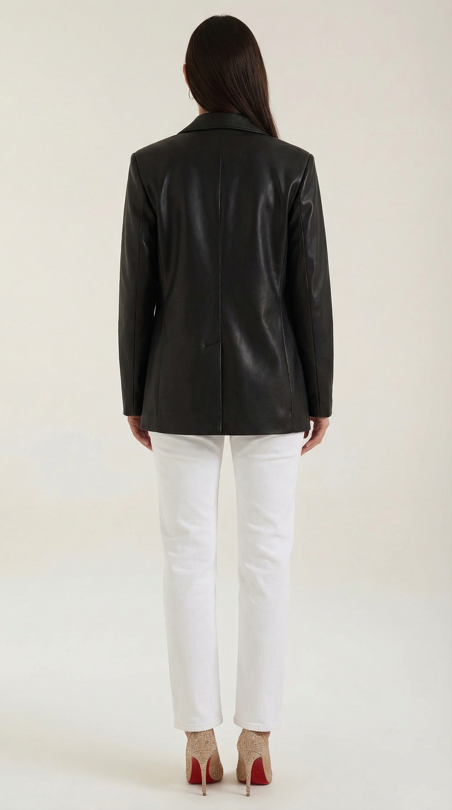 Catherine Oversized Leather Blazer