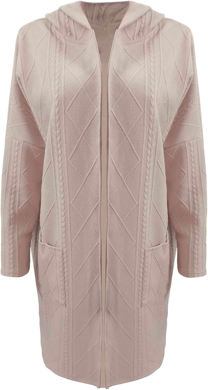 Nynke Long Hooded Knit Cardigan