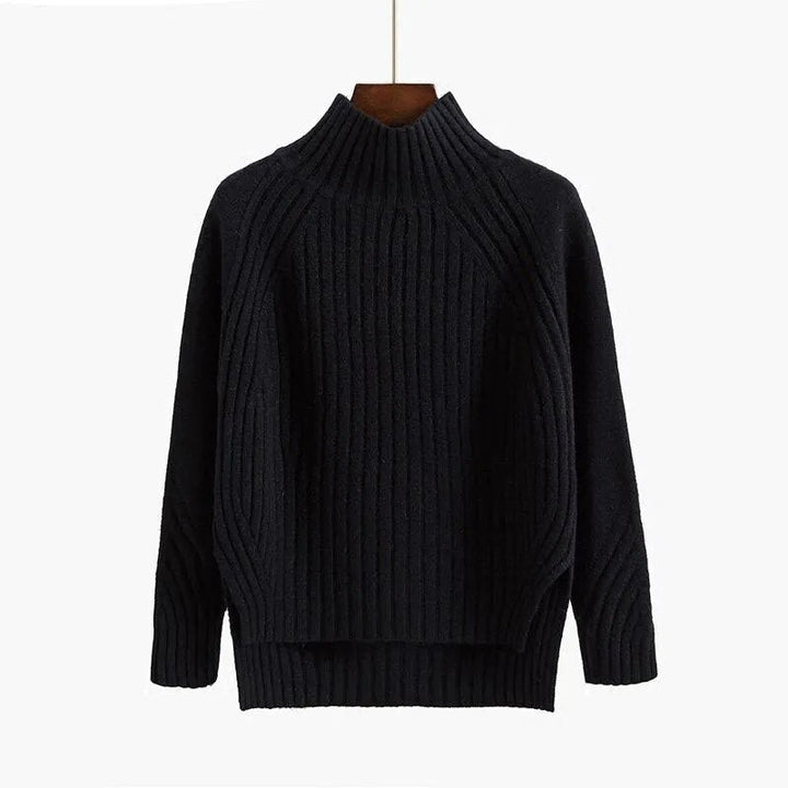 Dorette Ribbed Mock Neck Oversized Sweater
