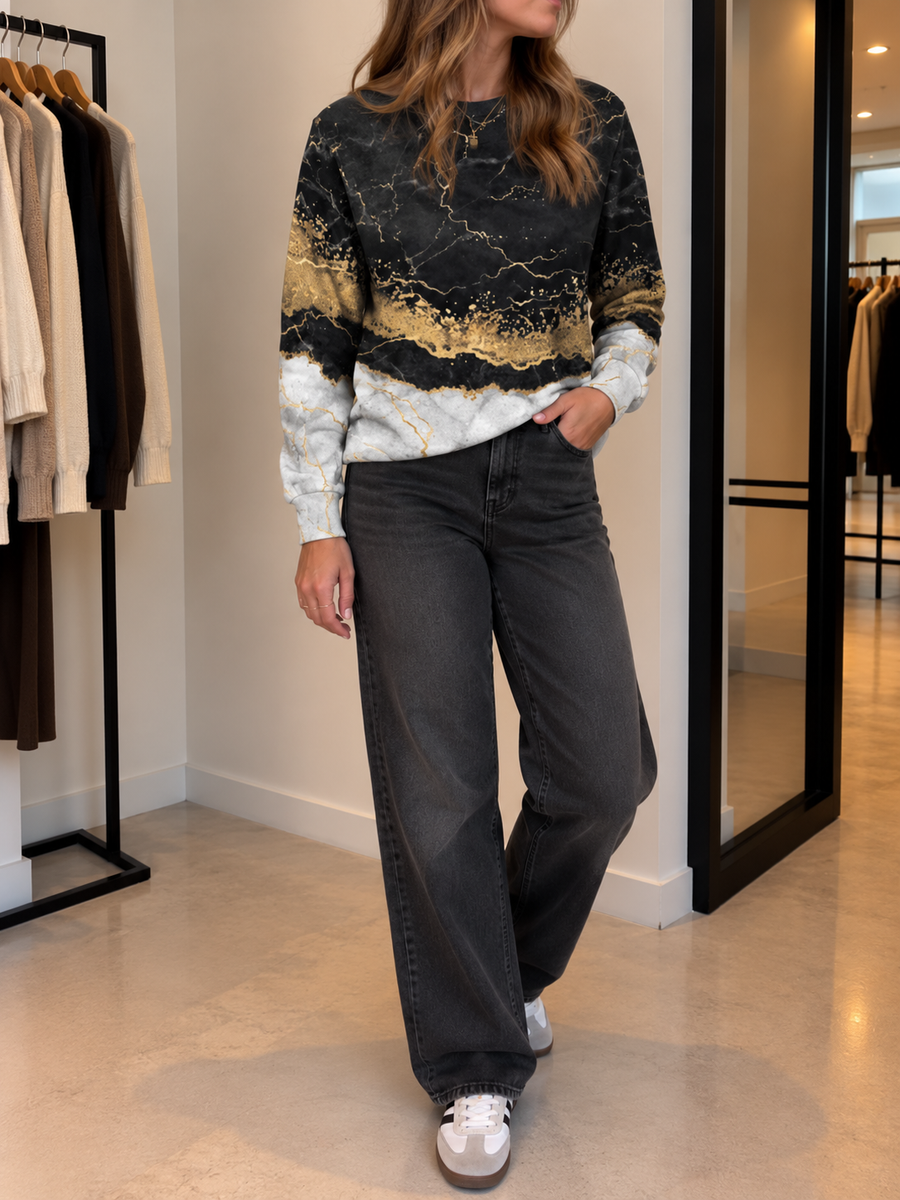 Rieke Printed Casual Sweater