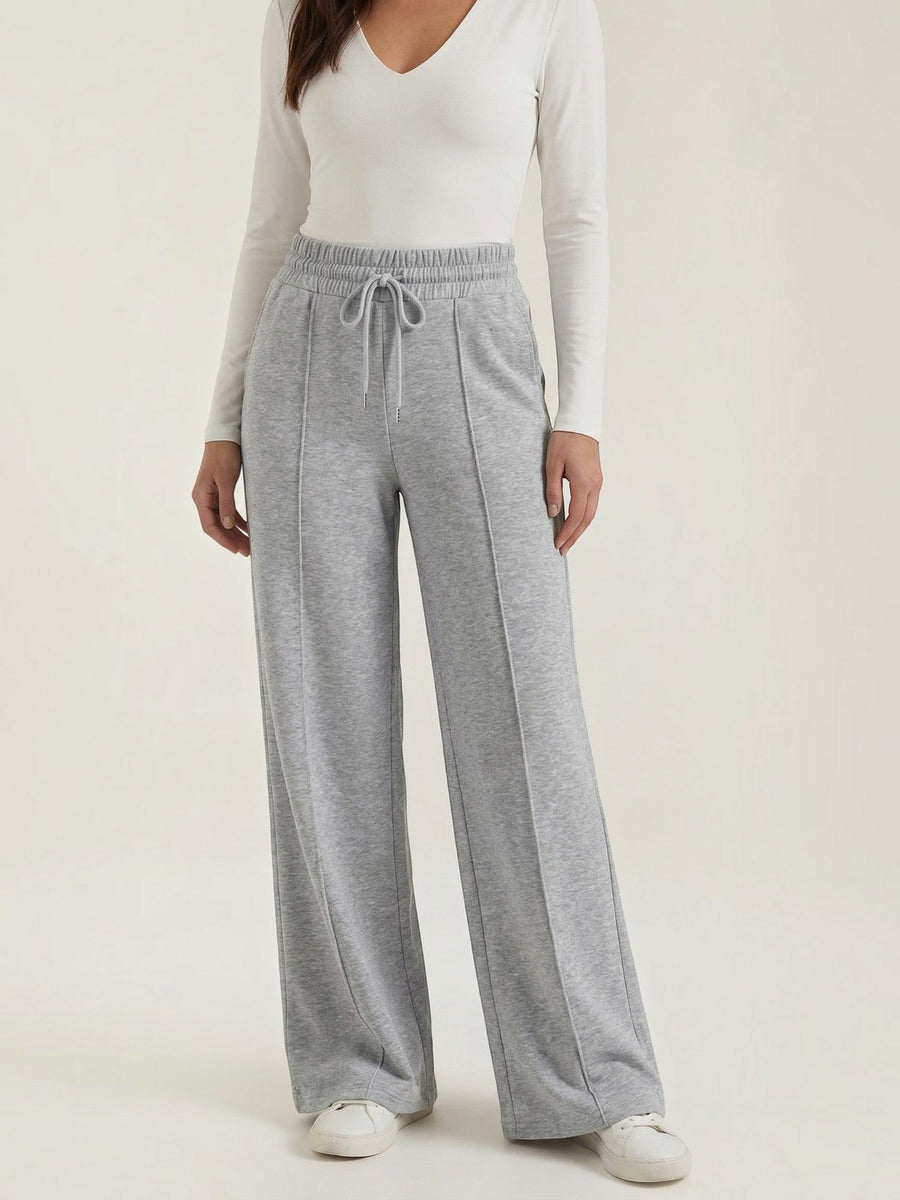 Ellie Wide Leg Elastic Waist Joggers