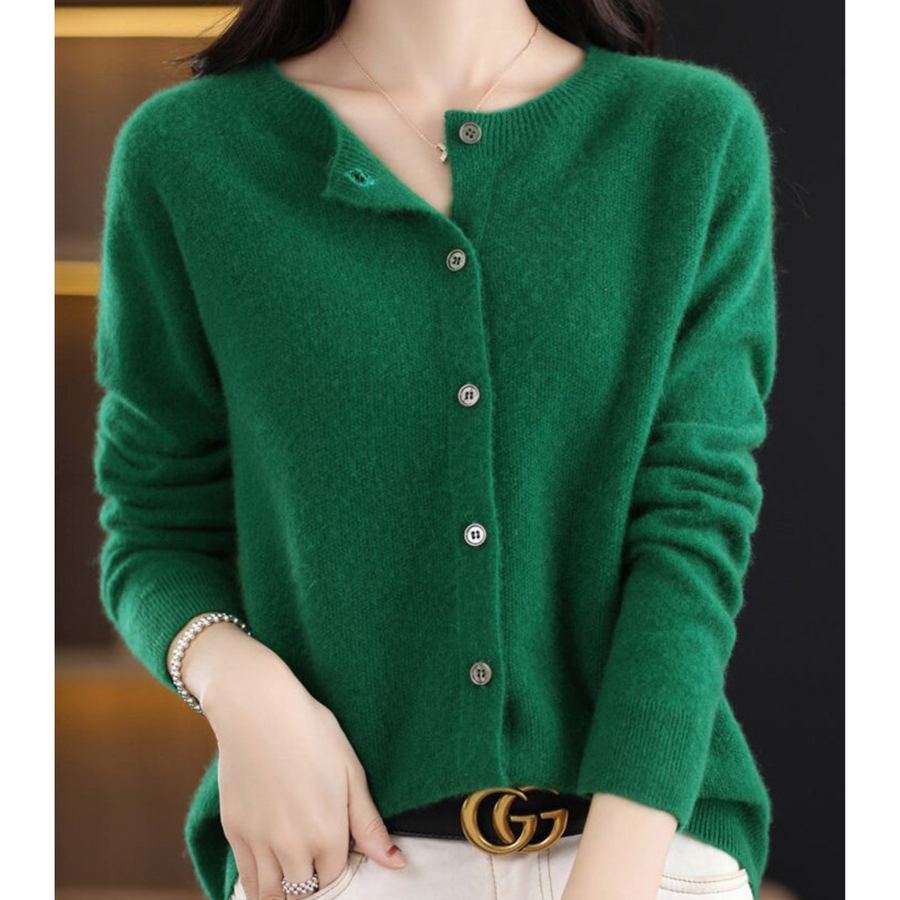 Saffron V Neck Button Cardigan